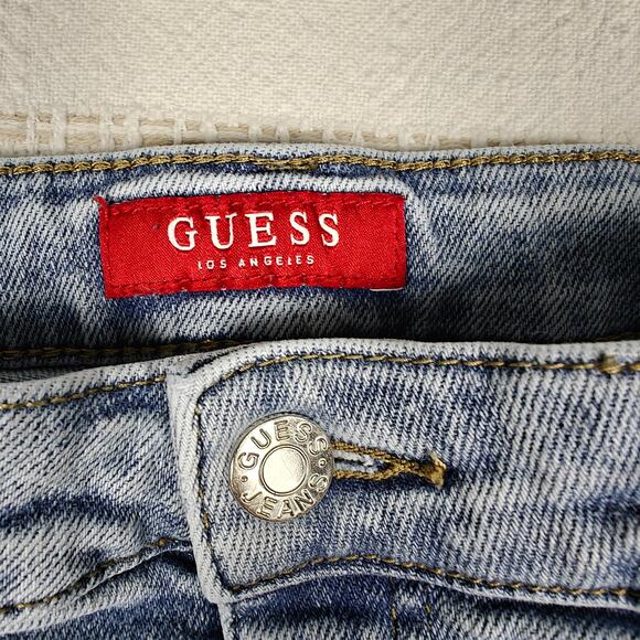 Guess Straight Leg Jeans Women’s Size 31 Light Wash High Rise - Picture 5 of 8